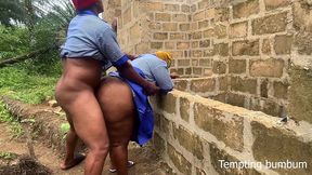 naughty african student in an outdoor fuck