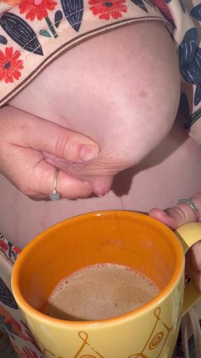 Lactating amateur flaunts big tits on OnlyFans