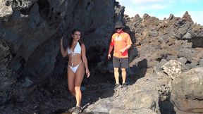 passion among the rocks with bella model