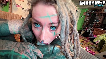 POV private tattoo pornstar fuck leads to creamipie in her pierced pussy