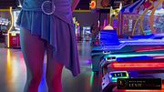 At the Arcade with my Pussy and Plugged Ass on Display