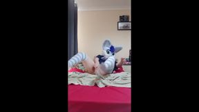 Femboy Furry Pup Plays with His Big Toy