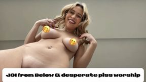 Naked JOI from Below and Desperate Pee Worship
