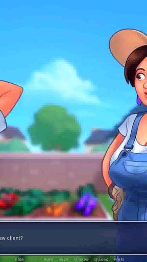 Summertime saga: country MILF is milking her tits with a breast pump ep 82