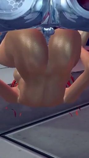3D Hairy Busty Redhead Loves Sex with a Metal Cock