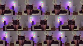 Pawg in stockings and short skirt