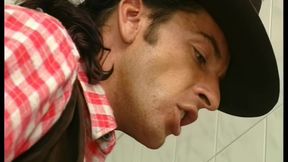 Busty Mature Brunette Takes Deep Anal in Bathroom