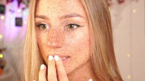 Intimate POV gaze captivates with sultry allure in a daring sensual tease