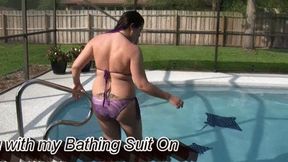Old Collection- Swimming above water with a swimsuit on