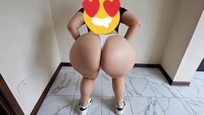 Big-bootied Woman with a Big Butt Shaking It Sexy