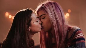 Perfect and sexy babe Abigail Mac goes lesbian as she has dreamed of licking pussy
