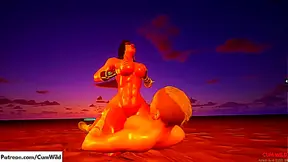 Voluptuous Warrior Queen Claims Her Prey in Wild Rainforest Rendezvous
