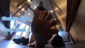 Giantess Hide & Seek Feast: Sweaty Soles Crush and Devour Tiny Thieves! - POV 4K UHD