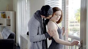 Ember Stone lets gentleman penetrate her hairy muffin balls deep