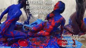 Extreme WAM Blue to Purple with Red Paint (Ass+Pussy) Angle 2