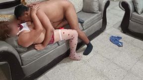 Mature Stepgrandmother Dresses as a Student Girl to Fulfill Her Fantasy