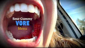 Sour Gummy Vore Menu