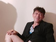 HOT Muscled Preppy Guy Jerks in A Suit!