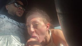 Cum in mouth in car
