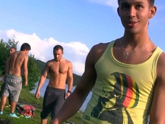 An outdoor orgy that lara will never forget