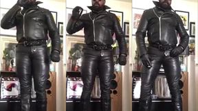 black leather muscle dad fetish scenes