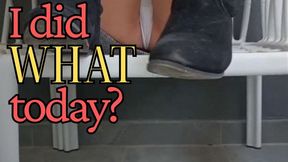 Wetting my panties on the terrace