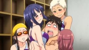 Peace Hame! 2 - Hentai Swimmer Female Students 18+ Reverse Gangbang Guy In Locker Room