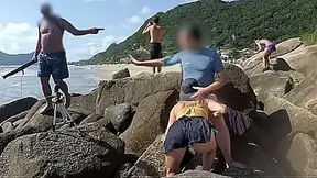 She sucks and rails in the behind in front of everyone