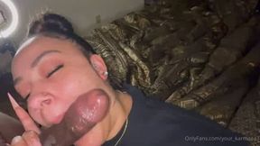 Sloppy deapthroat messy creamy sex