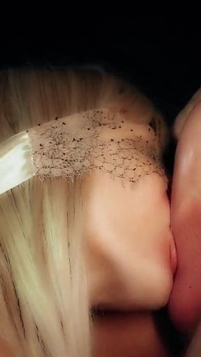 Passionate Blonde Slobberingly Sucks Cock and Licks Balls.