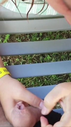 Hot Stepsister Expressiagirl Shows off Her Assets at a Public Waterpark and Gives Stepbrother a Blowjob There
