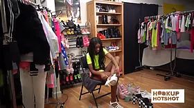 BTS - Tori Montana Poses In Neon Slutty Clothes In Her Photoshoot!