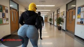 Big Ass Girl Moving Her Massive Butt in Thin Thong