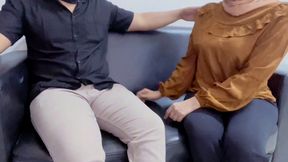 Factory workers ask for a salary increase to their managers in exchange for fucking on the couch
