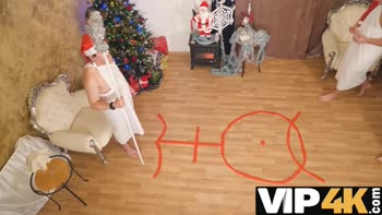 Blonde Czech Sensation Spreads Christmas Cheer with a Merry Fling