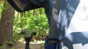 Dirty Bike Cock Gushes Mega Load Woods Risky Blast