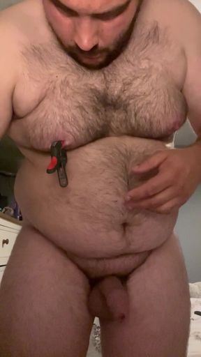 Busting My Balls with a Hair Brush After Being Bound for 30 Minutes Then Untying Them and Further Slapping