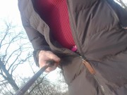 Femboy Posing, Showing Ass in Park
