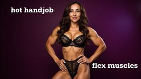 Handjob with muscles