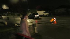 Trashy KIWI MILF made by her Master to take the trash to the road completely naked