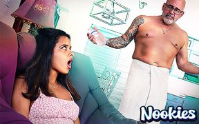 Isabella Jules Fucks Older Landlord Hard