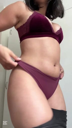 Wife Leggings Strip Tease and Ass Play