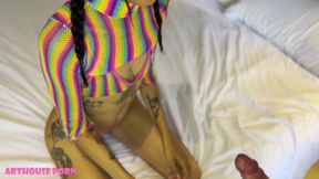 Skinny Colombian Girl Violeta Grey Loves Lollipops, Sucking & Fucking