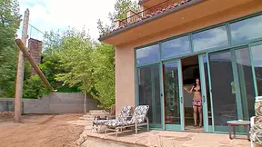 Filthy wife enjoys fucking with her lovers cock in front of her useless husband