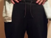 Hairy cub shows on belly and tiny trans cock - FTM F2M clit dick