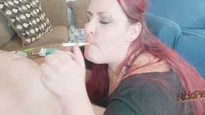 Nicki Pie smoking Newports sucking cock