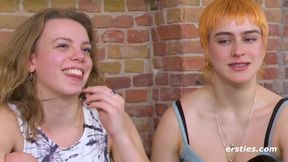 19-jährige Lilith wird von der 25-jährigen Em - redhead and blonde Europeans lesbians