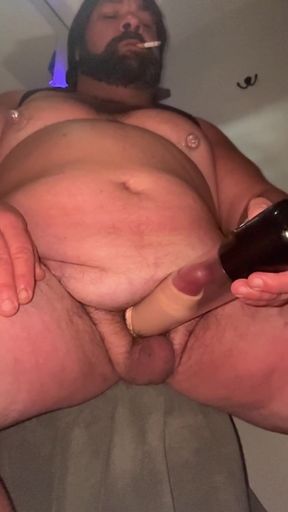 Dirty Fat stepdaddy Smoking and Pumping