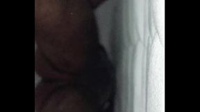 I fuck the hole in the mattress in the hotel standing up and ejaculate on it