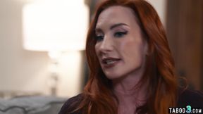 Redhead MILF Sophia Locke playing with her latina tranny GFs dark cock